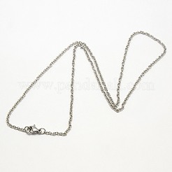 Tarnish Resistant Trendy Unisex 304 Stainless Steel Cable Chain Necklaces&nbsp;NJEW-M057-A-01