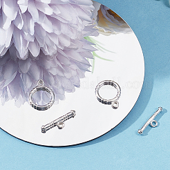 2 Sets 925 Sterling Silver Toggle Clasps&nbsp;STER-BBC0005-45S