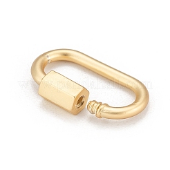 Brass Screw Carabiner Lock Charms&nbsp;X-ZIRC-G160-11G