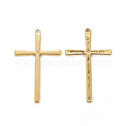 Tibetan Style Alloy Cross Large Pendants&nbsp;TIBEP-EAAA0100Y-AG-FF