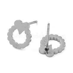 Non-Tarnish 304 Stainless Steel Stud Earrings&nbsp;EJEW-M242-02E-P