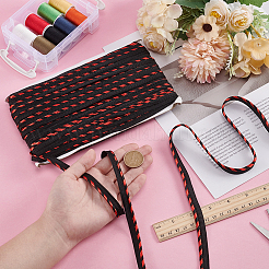 50 Yards Polyester Chenille Furry Braided Lip Cord Trim&nbsp;OCOR-WH0070-154B