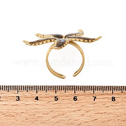 304 Stainless Steel Cuff Rings for Women&nbsp;RJEW-F193-02G