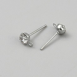 Brass Stud Earring Findings&nbsp;LS-KK-WH20004-11A-P