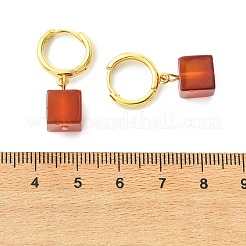 Natural Banded Agate(Dyed & Heated) Hoop Earrings&nbsp;EJEW-JE07031