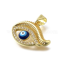 Brass Micro Pave Cubic Zirconia Pendants&nbsp;KK-Q066-24G