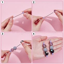 5Pairs 5 Colors Plastic Dangle Earrings&nbsp;EJEW-PH0002-11