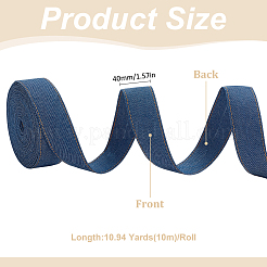 Synthetic Cotton Denim Ribbons for Bow Making&nbsp;SRIB-WH0011-270E