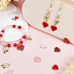 56Pcs 14 Style Alloy Enamel Pendants&nbsp;ENAM-SC0004-53