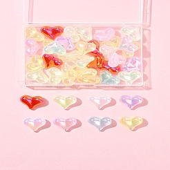 40Pcs UV Plating Rainbow Iridescent Transparent Acrylic Beads&nbsp;MACR-FS0002-19