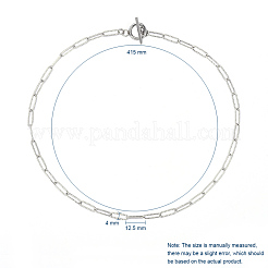 Non-Tarnish 304 Stainless Steel Textured Paperclip Chains Necklaces&nbsp;NJEW-JN02742