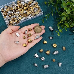 150Pcs 15 Styles Tibetan Style Cord Ends&nbsp;FIND-PH0028-88