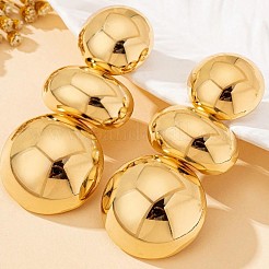 Oval Iron Dangle Stud Earrings&nbsp;FS-WG0A88C-01