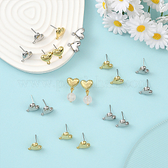 20Pcs Alloy Stud Earring Findings&nbsp;FIND-SC0019-23