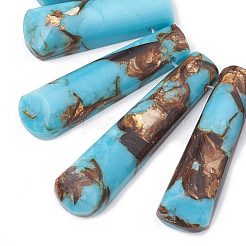 Assembled Bronzite and Synthetic Turquoise Beads Strands&nbsp;G-S326-007