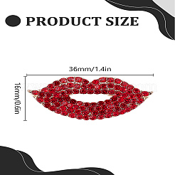 1Pc Lip Alloy Resin Brooches&nbsp;JEWB-LP0004-25