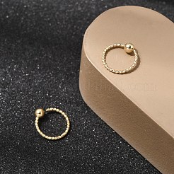 Brass Ball Captive Bead Nose Ring&nbsp;AJEW-G075-01G-01