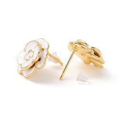 Flower Enamel Stud Earrings for Women&nbsp;EJEW-I684-07G-02-RS