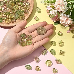 60Pcs 6 Styles Two Tone Transparent Acrylic Beads&nbsp;MACR-YW0004-09