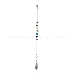 Mixed Natural Gemstone Pointed Drowsing Pendulums&nbsp;PALLOY-JF01992
