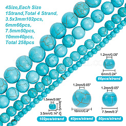 4 Strands 4 Styles Synthetic Turquoise Beads Strands&nbsp;G-AR0005-10
