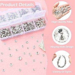 1100Pcs 5 Styles Faceted Transparent Glass Beads&nbsp;GLAA-YW0005-74