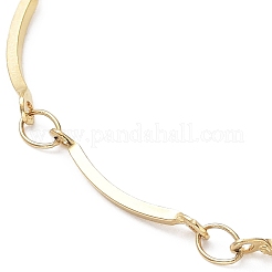 Ion Plating(IP) 304 Stainless Steel Curved Bar Link Chain Bracelets&nbsp;BJEW-K266-13G