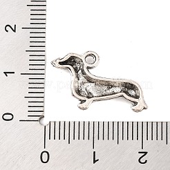 Tibetan Style Alloy Puppy Pendants&nbsp;TIBEP-20414-AS-NR
