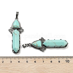 Synthetic Turquoise Sword Big Pendants&nbsp;G-Q163-08AS-09