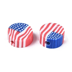 Independence Day Handmade Polymer Clay Beads&nbsp;CLAY-Q253-12B