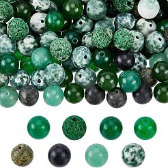 8 Strands 8 Style Frosted Natural Mixed Gemstone Round Beads Strands&nbsp;G-OC0002-06