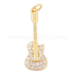 Eco-Friendly Brass Micro Pave Cubic Zirconia Pendants&nbsp;KK-K268-23G