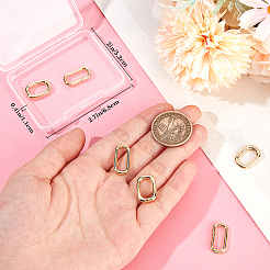 8Pcs 2 Styles Brass Spring Gate Rings&nbsp;KK-BBC0014-16