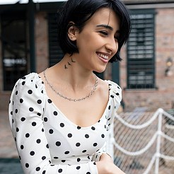 Non-Tarnish 304 Stainless Steel Heart Chain Necklace for Women&nbsp;NJEW-TA00061