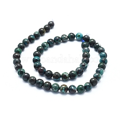 Natural Chrysocolla Azurite Beads Strands&nbsp;G-D0010-08-8mm
