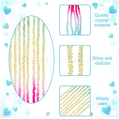 10 Strands Transparent Glass Bead Strands&nbsp;GLAA-HY0001-38B