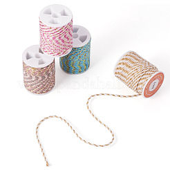4 Rolls 4 Colors 4-Ply Polycotton Cord with Metallic Thread&nbsp;OCOR-TA0003-33C