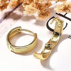 Rack Plating Ring Brass Hoop Earrings for Women&nbsp;EJEW-C125-13G