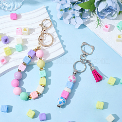 100Pcs Opaque Acrylic European Beads&nbsp;MACR-SP0002-16