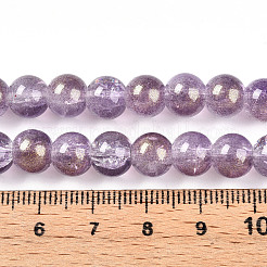Transparent Crackle Glass Bead Strands&nbsp;GLAA-T025-8mm-02E