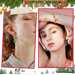 24Pcs 4 Colors Christmas Theme Alloy Pendants&nbsp;FIND-SC0013-35