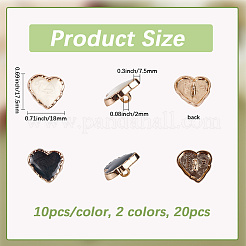 20Pcs 2 Colors Alloy Enamel Metal Buttons&nbsp;FIND-GF0008-18