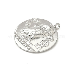 304 Stainless Steel Coin Pendants&nbsp;STAS-K252-19P