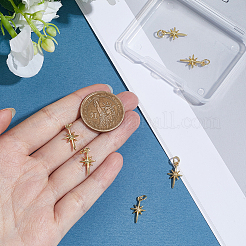6Pcs Brass Pendants&nbsp;KK-BBC0026-01G