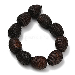 Carved Jujube Wood European Beads&nbsp;WD-CBAC5FE-02