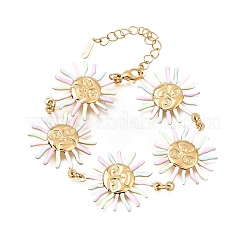 304 Stainless Steel Enamel Link Chain Bracelets for Women&nbsp;SA-K003-05G