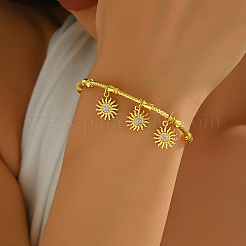 Vintage Brass Micro Pave Clear Cubic Zirconia Charm Bangles&nbsp;FZ9107