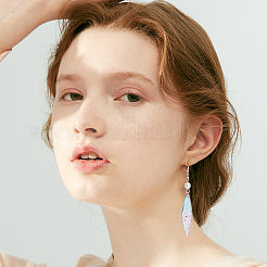 DIY 5 Colors Wing Dangle Earring Making Kits&nbsp;DIY-PH0002-02S