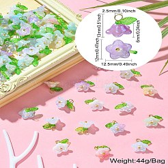 Acrylic Flower Charms&nbsp;PALLOY-CJ00025