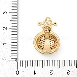 Brass Micro Pave Cubic Zirconia Pendants&nbsp;KK-U062-45G
